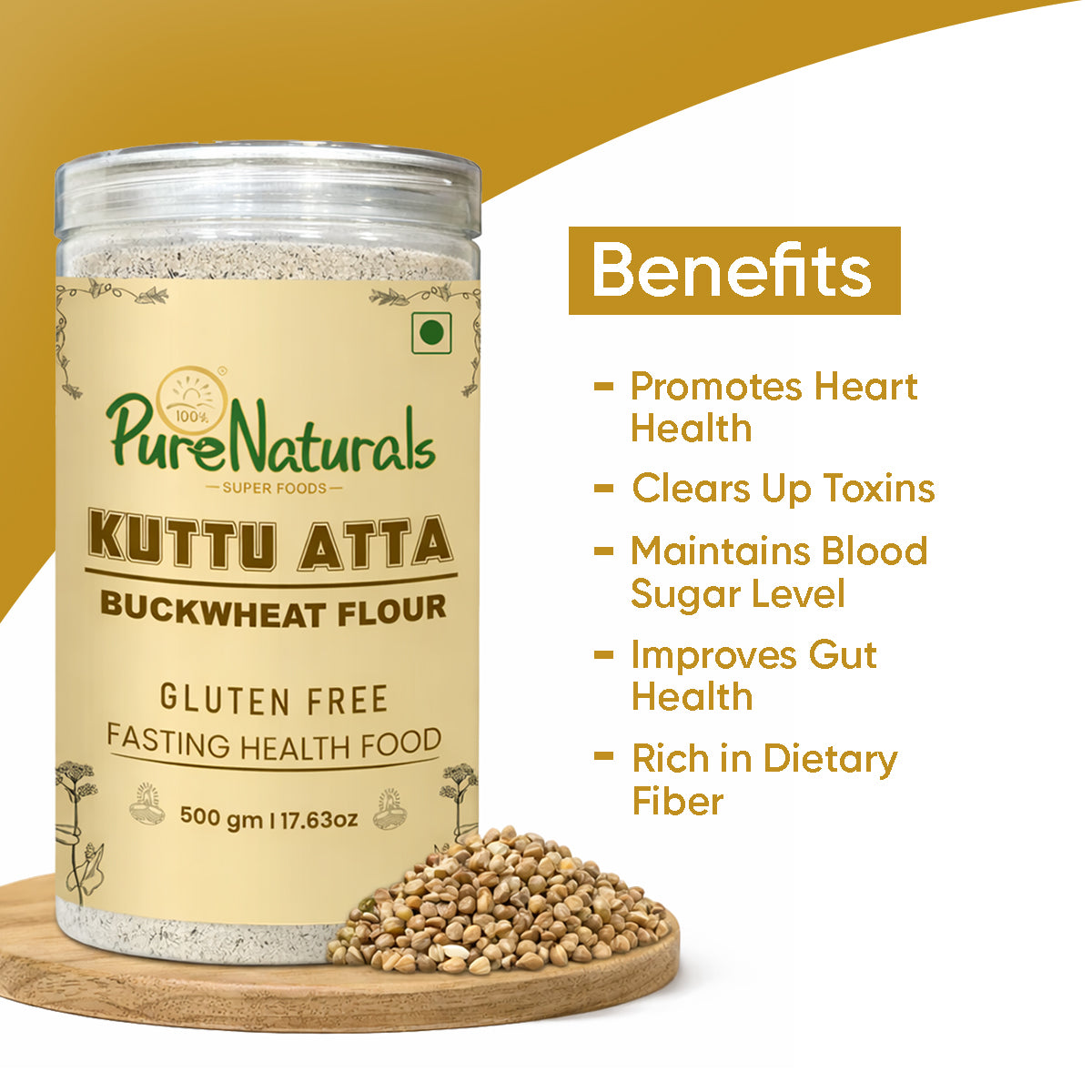PureNaturals Kuttu - Buckwheat - Vrat Atta
