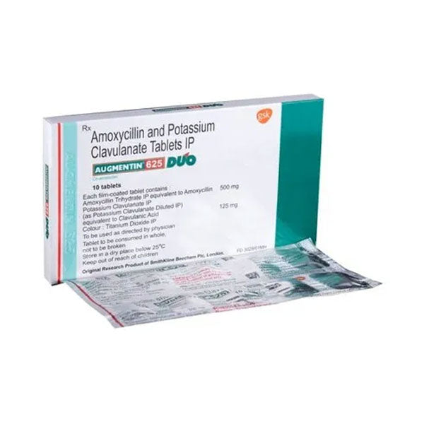 AUGMENTIN 625MG DUO[GLAXO] TAB (10 tab)