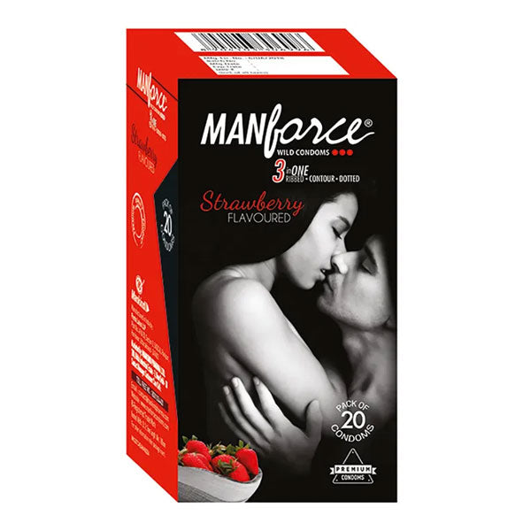 Manforce Wild Condom Strawberry
