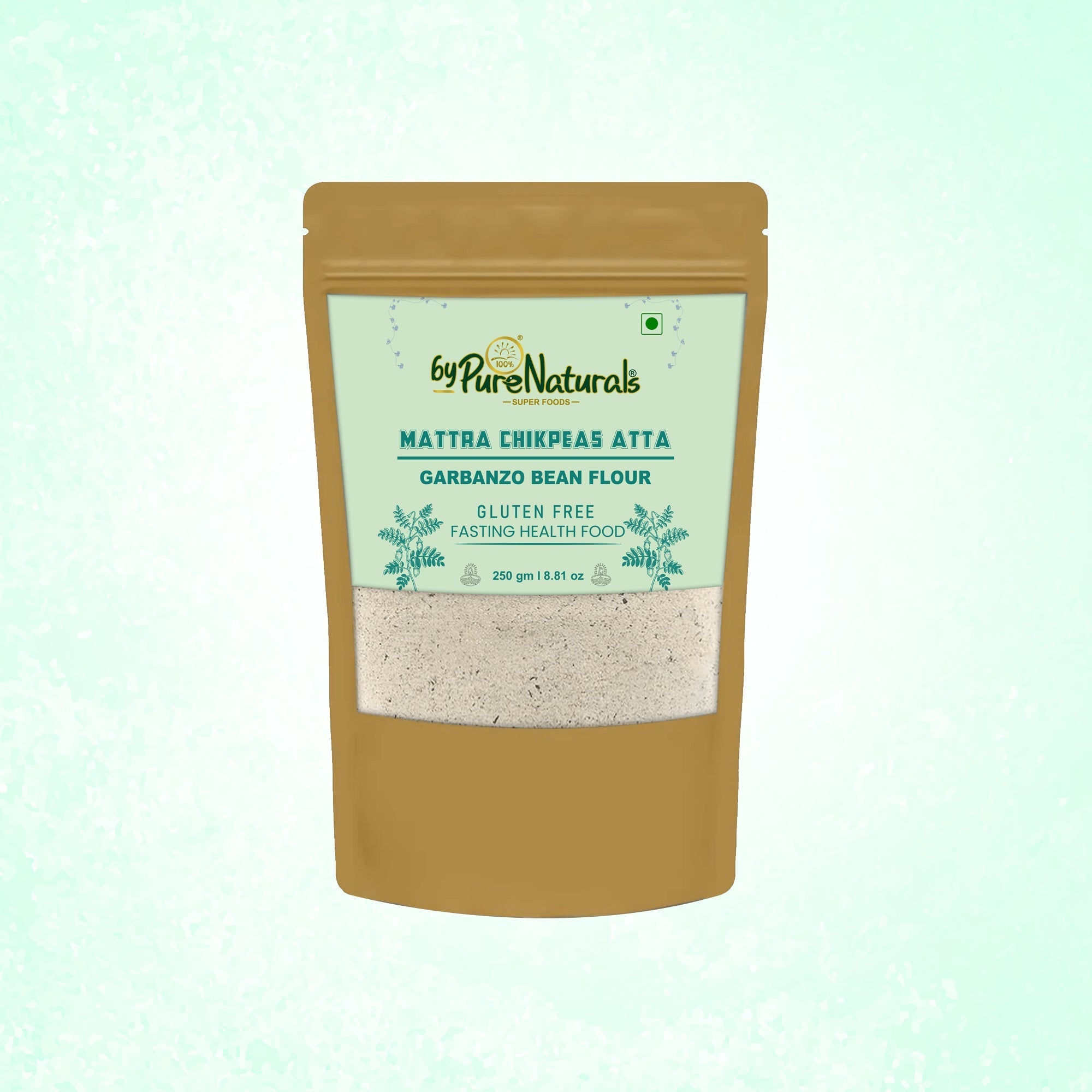 byPureNaturals Gluten Free Mattra Chikpeas Atta (Garbanzo Bean Flour)- 250 Gm - BuyPureNaturals