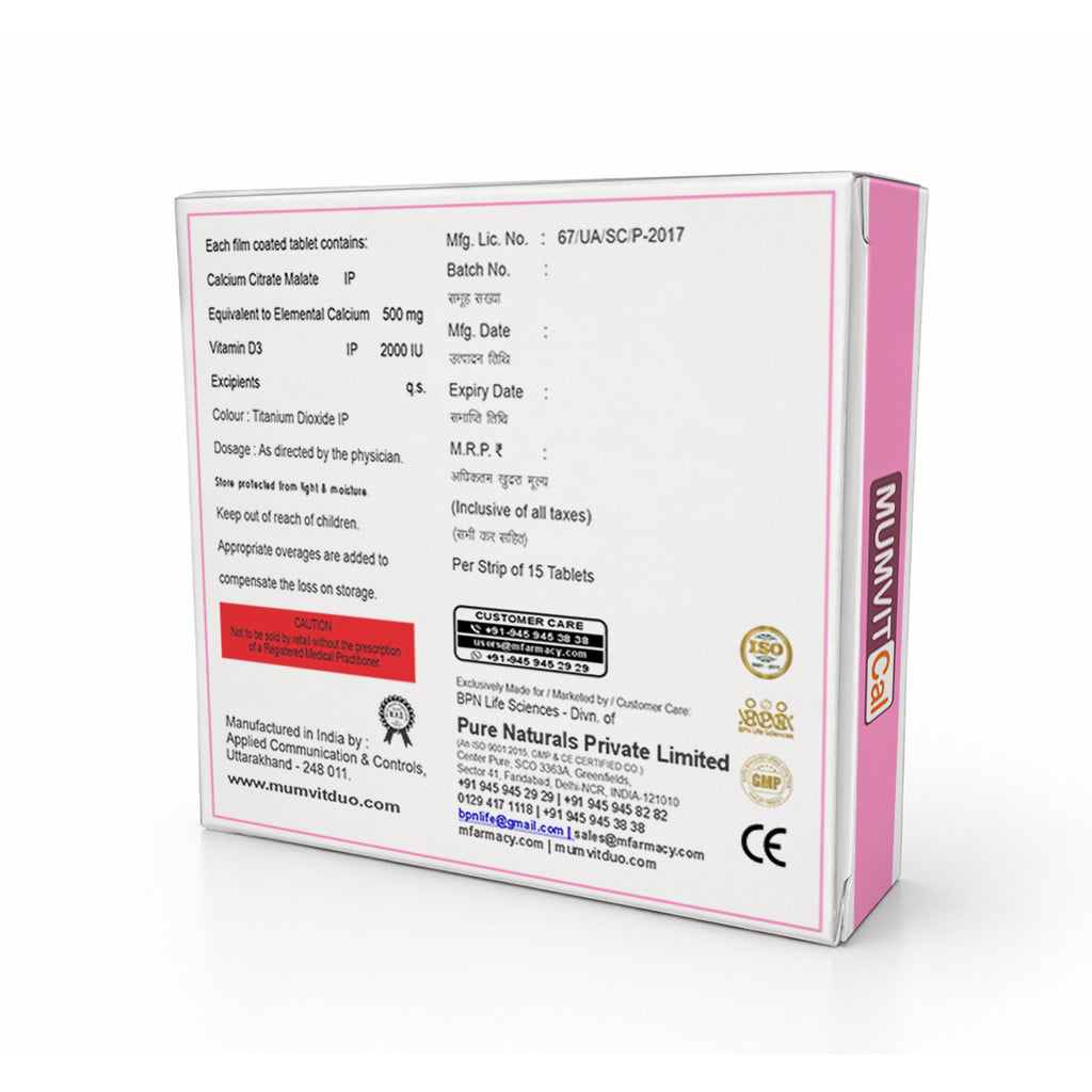 MumVit-Cal-Calcium & Vitamin D3 Tablets IP