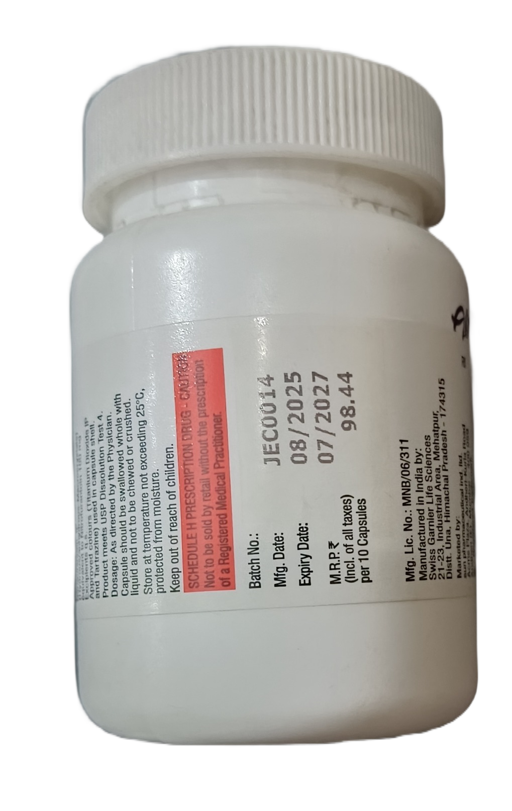 NIFTRAN 100MG CAP 10CAP