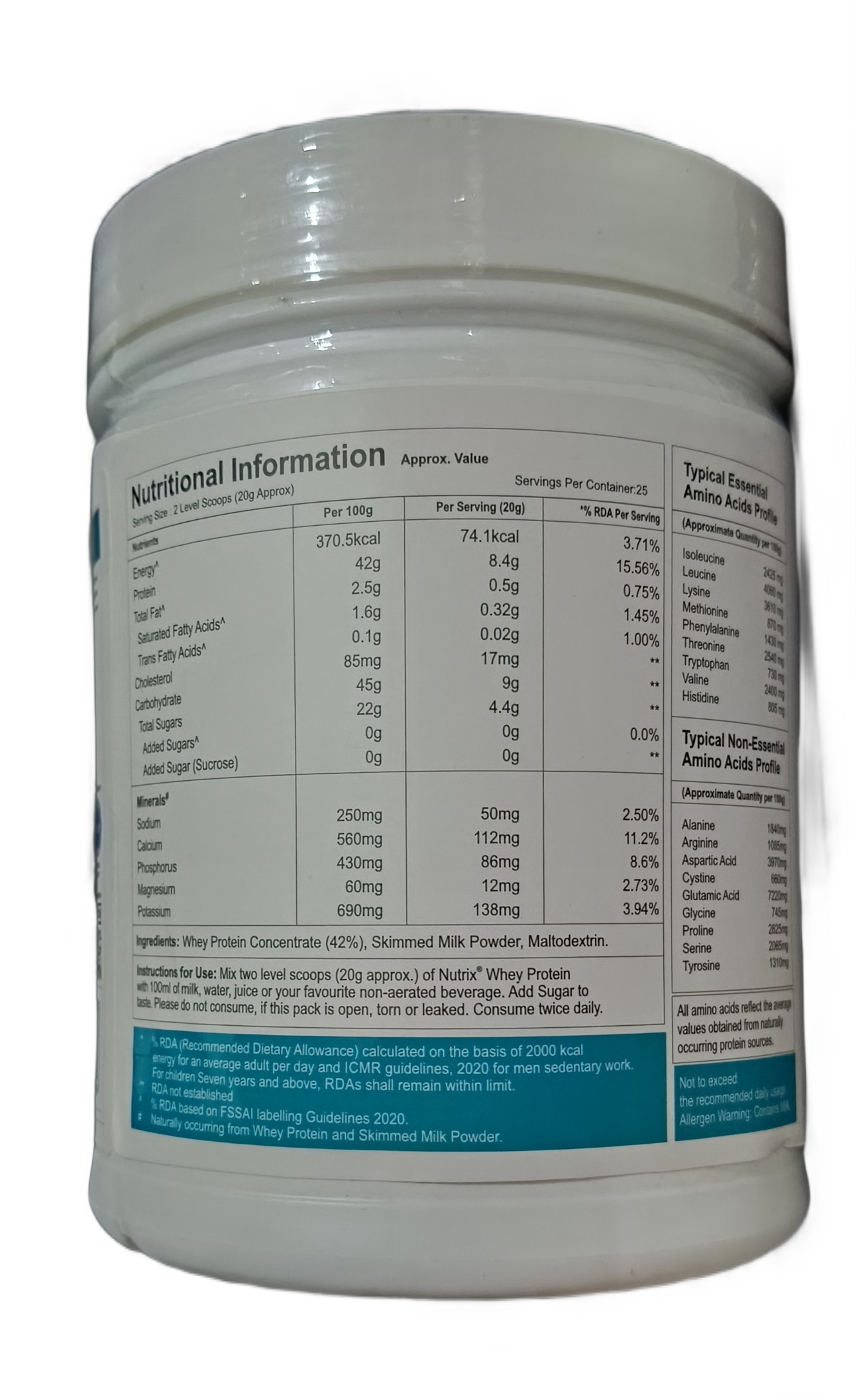Nutrix whey Protein 500gm