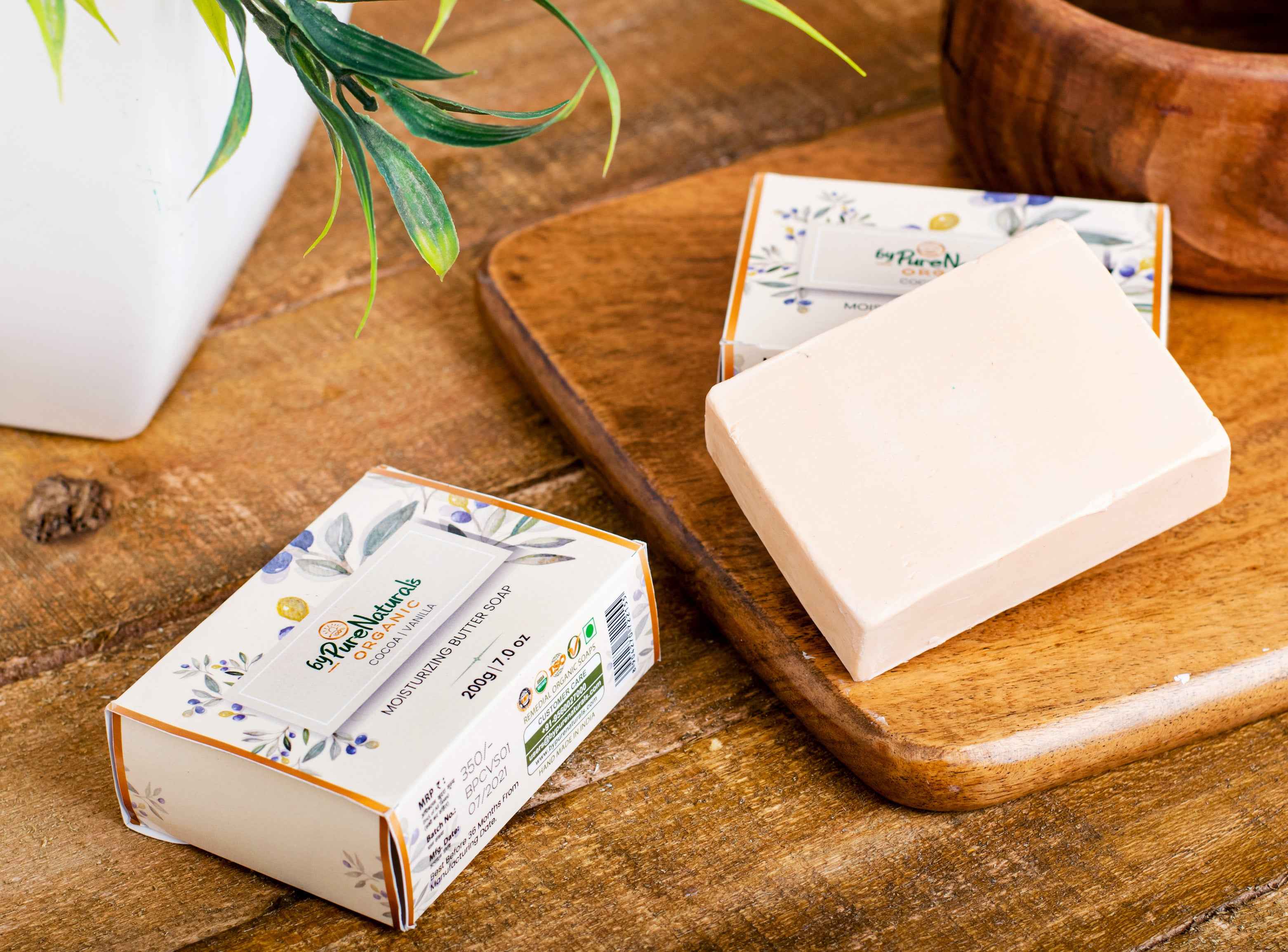 byPureNaturals Organic Shea Butter Cocoa Vanilla Butter Soap- 200gm