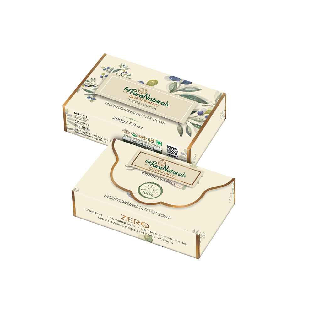 byPureNaturals Organic Shea Butter Cocoa Vanilla Butter Soap- 200gm