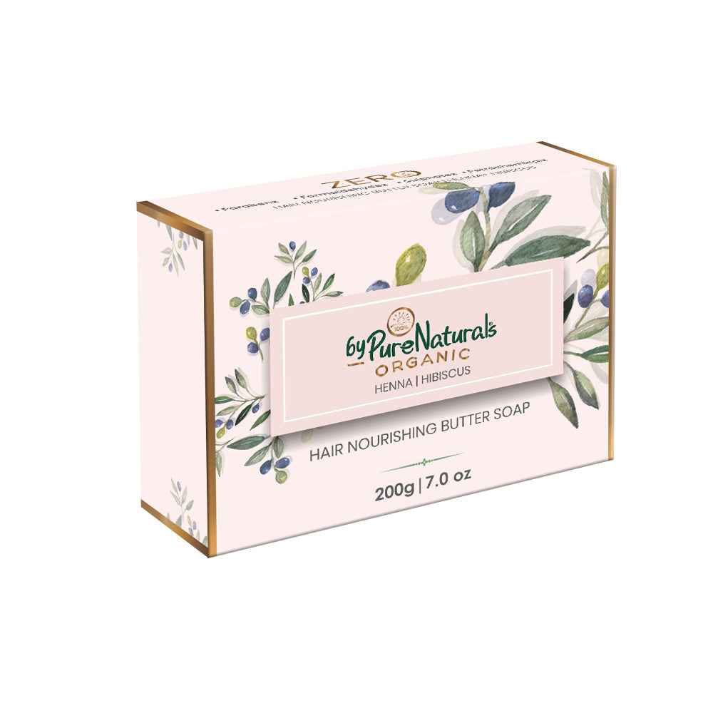 byPureNaturals Organic Shea Butter Henna & Hibiscus Soap- 200gm