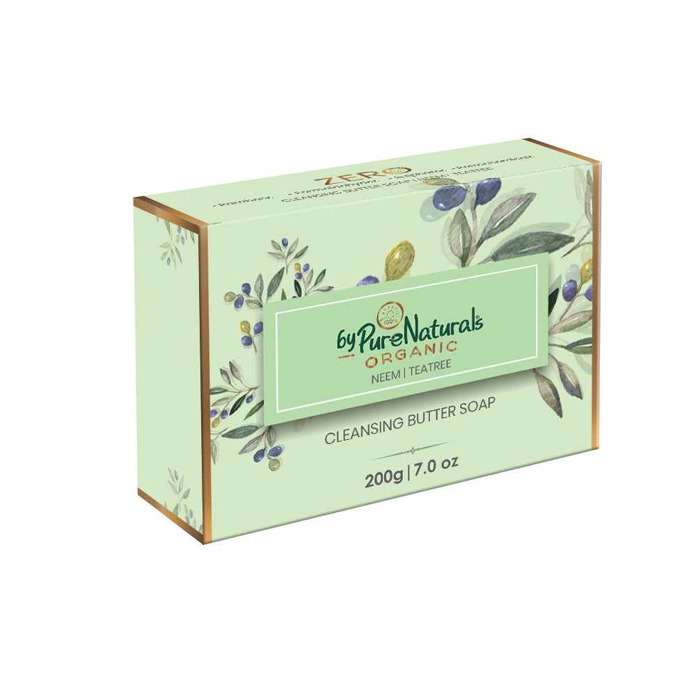 byPureNaturals Organic Shea Butter Neem & Tea Tree Soap- 200gm