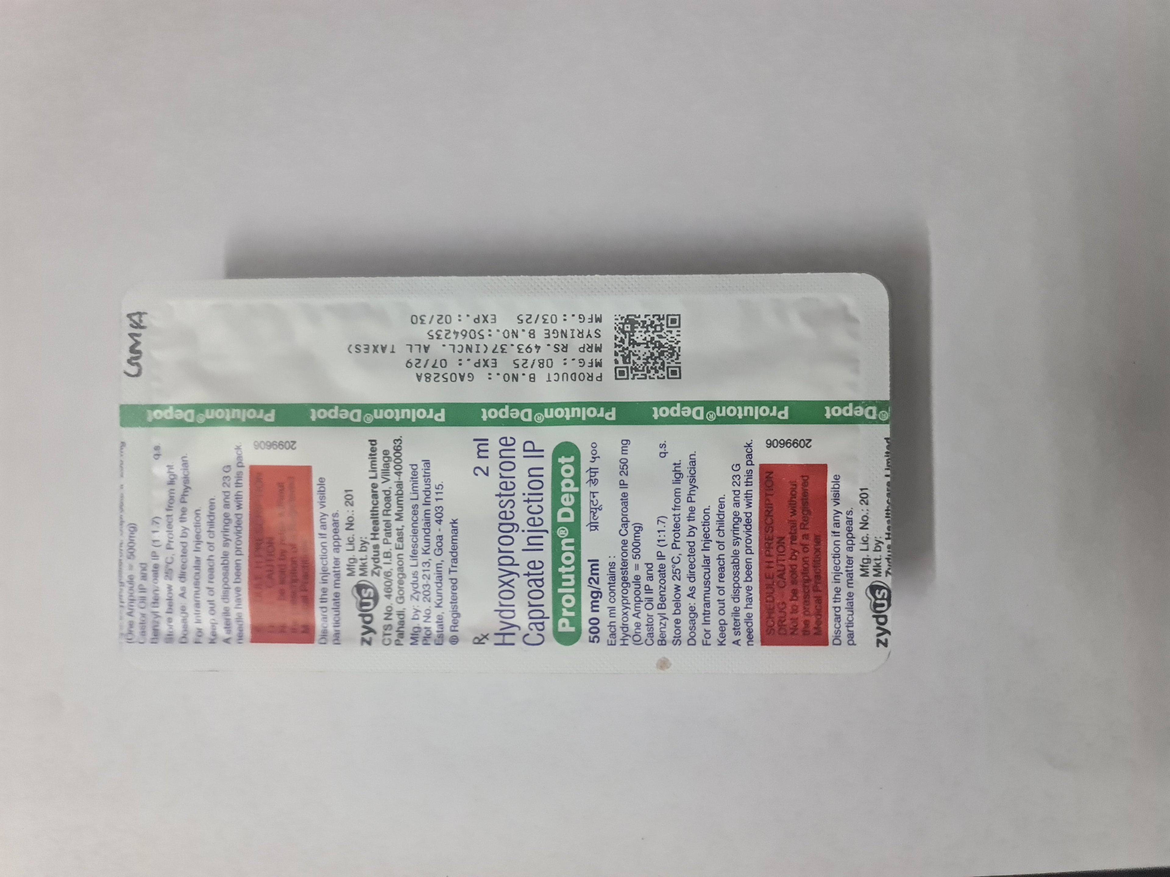 Proluton  Depot 500mg inj.
