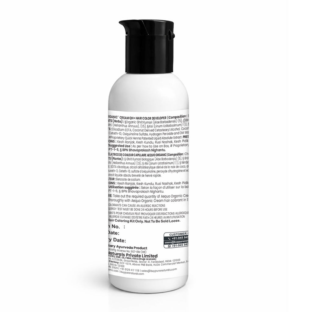 QH+ Aequo Organic Cream Extra Care 25 Vol. Oxydant Developer- 35ml
