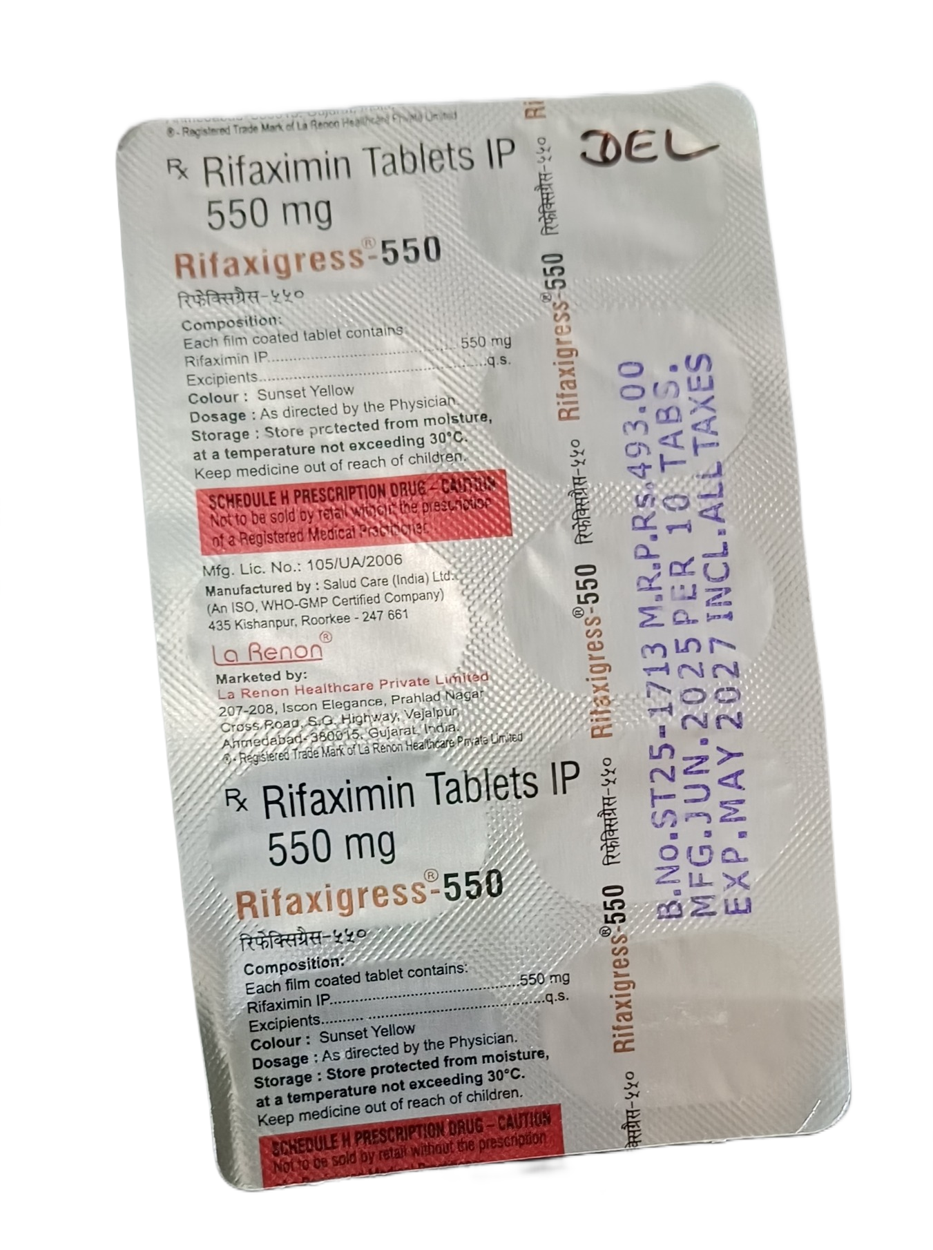 RIFAXIGRESS 550MG TAB 10TAB