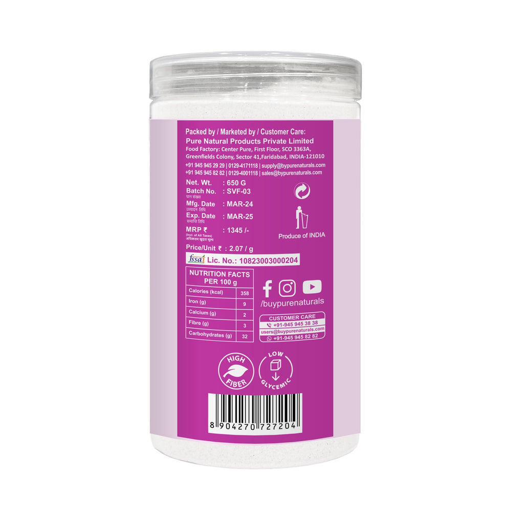 PureNaturals Gluten Free Sago Tapioca Flour Sabudana Vrat Atta