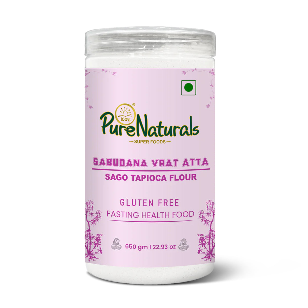 PureNaturals Gluten Free Sago Tapioca Flour Sabudana Vrat Atta