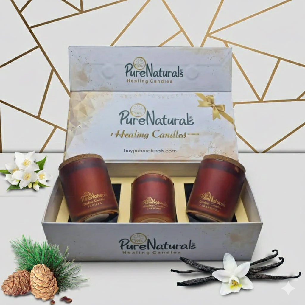 Soy Wax Healing Candles- 210gm Jar (Pack of 3)