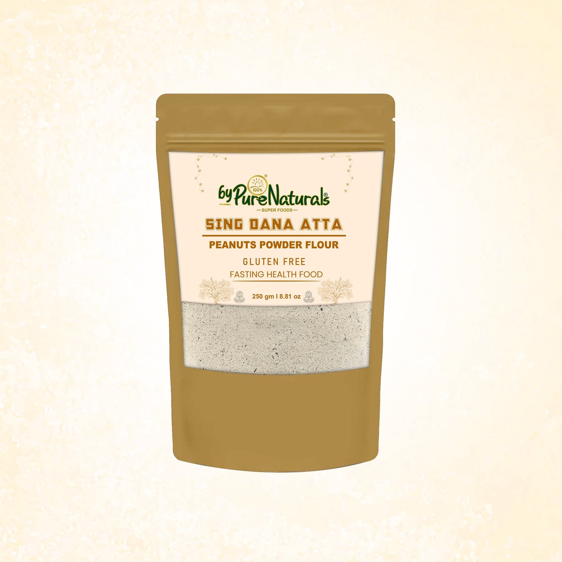 byPureNaturals Gluten Free Sing Dana Atta (Peanuts Flour)- 250 Gm - BuyPureNaturals
