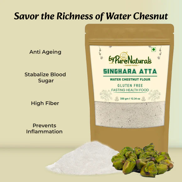 Singhara Atta - Water Chestnut Flour- GLUTEN FREE READY TO USE ATTA 350gm  Biopharma, Healing Food to Live Healthy Life - by MFarmacy.com