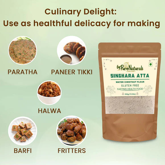 Singhara Atta - Water Chestnut Flour- GLUTEN FREE READY TO USE ATTA 350gm  Biopharma, Healing Food to Live Healthy Life - by MFarmacy.com