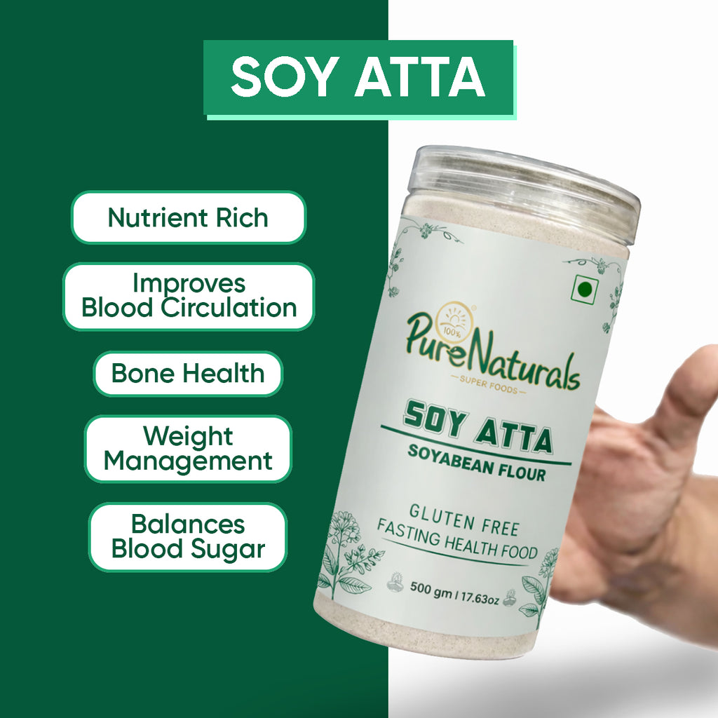 PureNaturals Soy Atta | Gluten free Soybean Flour