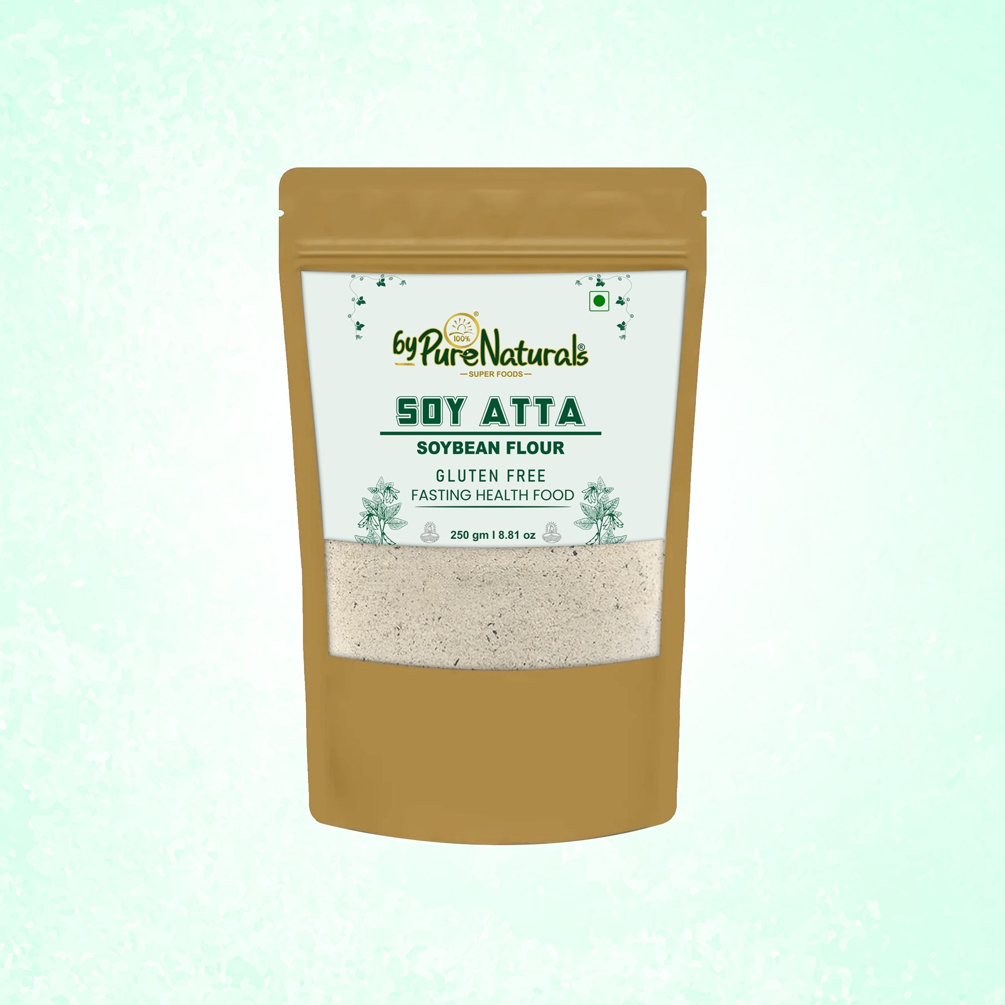 byPureNaturals Gluten Free Soy Atta (Soybean Flour)- 250 Gm - BuyPureNaturals
