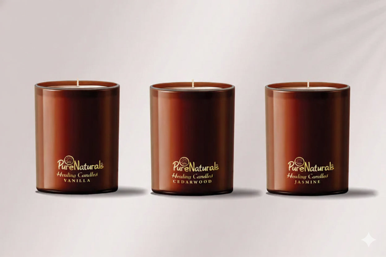 Soy Wax Healing Candles- 210gm Jar (Pack of 3)