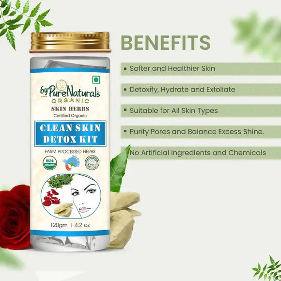 100% Organic Detox Kit for glowing Skin - 120 Gm  Biopharma, Healing Food to Live Healthy Life - by MFarmacy.com