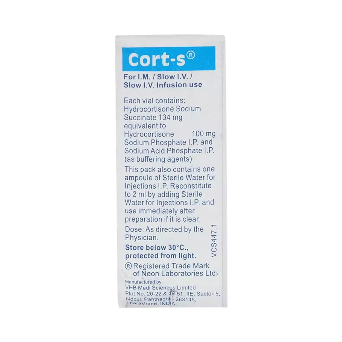 Cort-s Inj ip 100mg