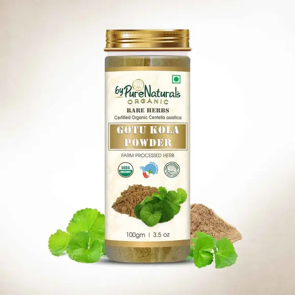 100% Organic Gotu Kola Powder for Hair & Skin - 100 Gm  Biopharma, Healing Food to Live Healthy Life - by MFarmacy.com