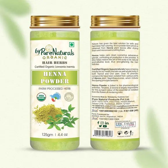 100% Organic Henna Powder for Hair - 125 Gm  Biopharma, Healing Food to Live Healthy Life - by MFarmacy.com