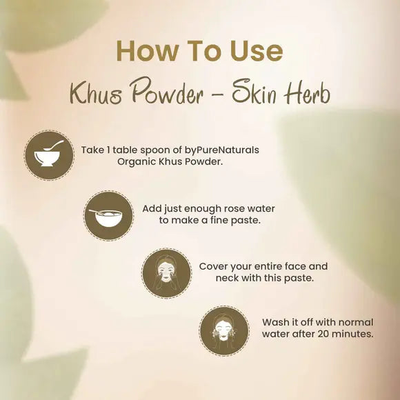 100% Organic Khus Powder Glowing Skin & Healthy Scalp- 110 Gm  Biopharma, Healing Food to Live Healthy Life - by MFarmacy.com