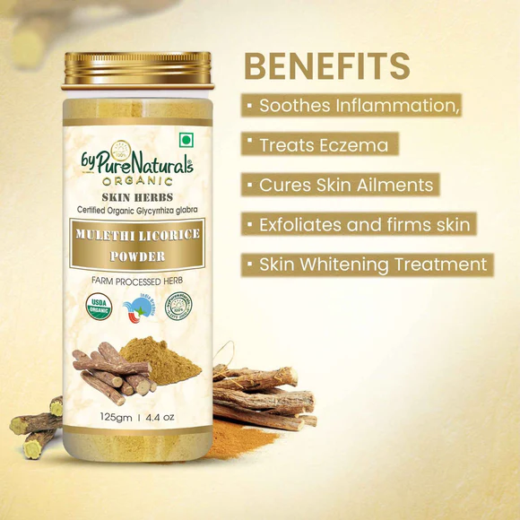 100% Organic Mulethi Licorice Powder- 125 Gm  Biopharma, Healing Food to Live Healthy Life - by MFarmacy.com