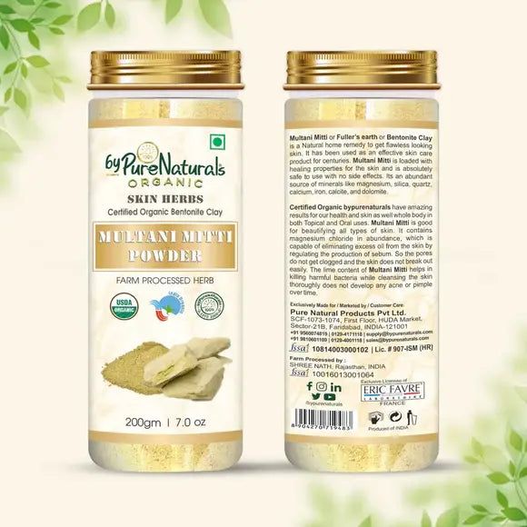 100% Organic Multani Mitti Powder for Skin & Hair - 200 Gm  Biopharma, Healing Food to Live Healthy Life - by MFarmacy.com