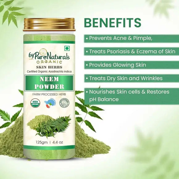 100% Organic Neem Powder for Hair & Skin - 125 Gm  Biopharma, Healing Food to Live Healthy Life - by MFarmacy.com