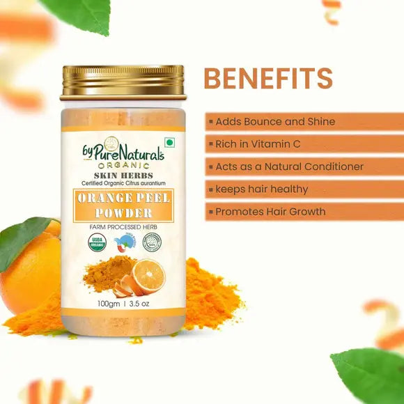100% Organic Orange Peel Powder for skin & Hair - 100 Gm  Biopharma, Healing Food to Live Healthy Life - by MFarmacy.com