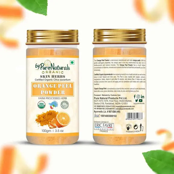 100% Organic Orange Peel Powder for skin & Hair - 100 Gm  Biopharma, Healing Food to Live Healthy Life - by MFarmacy.com
