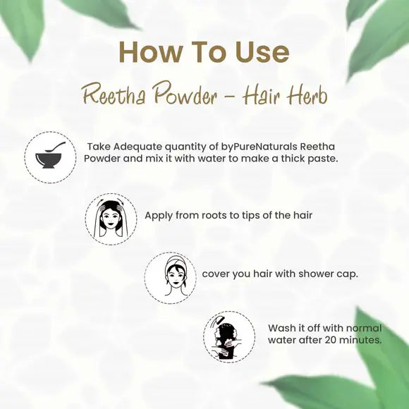 100% Organic Reetha Powder for Skin & Hair - 125 Gm  Biopharma, Healing Food to Live Healthy Life - by MFarmacy.com
