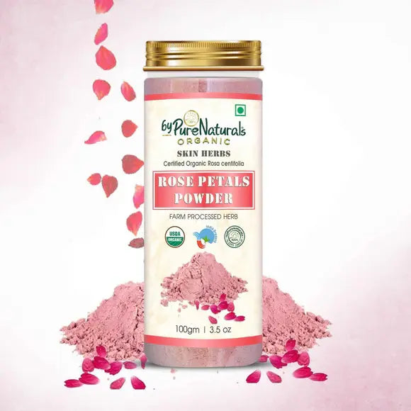 100% Organic Rose Petals Powder for Skin - 100 Gm  Biopharma, Healing Food to Live Healthy Life - by MFarmacy.com