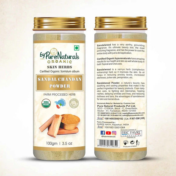 100% Organic Chandan (Sandalwood) Powder  Biopharma, Healing Food to Live Healthy Life - by MFarmacy.com