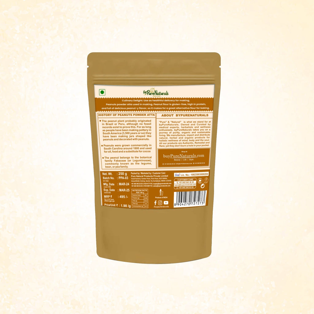 byPureNaturals Gluten Free Sing Dana Atta (Peanuts Flour)- 250 Gm - BuyPureNaturals