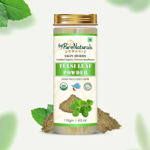 100% Organic Tulsi Powder - 115 Gm  Biopharma, Healing Food to Live Healthy Life - by MFarmacy.com