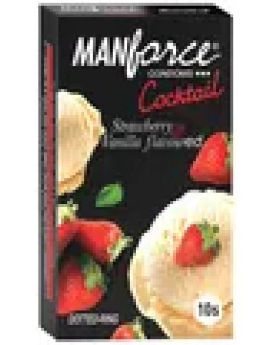 Manforce Strawberry & Vanilla Dotted-Ring Cocktail Condom