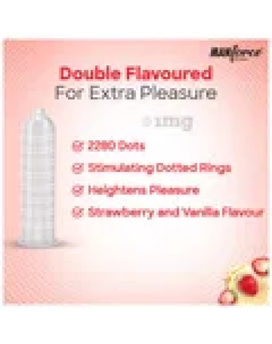 Manforce Strawberry & Vanilla Dotted-Ring Cocktail Condom