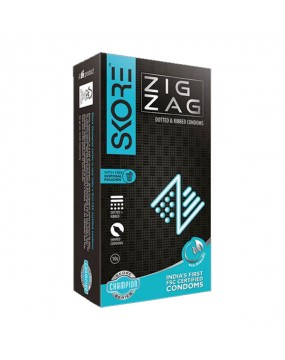 Virtual Combo Brand Combo Pack of Skore Zig Zag Dotted & Ribbed Condom, Skinthin Ultra thin Condom & Timeless Climax Delay Condom (10 Each)