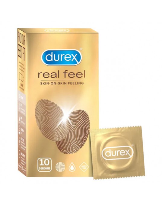 Durex Real Feel Condom Latex Free,Suitable for Use with Lubes