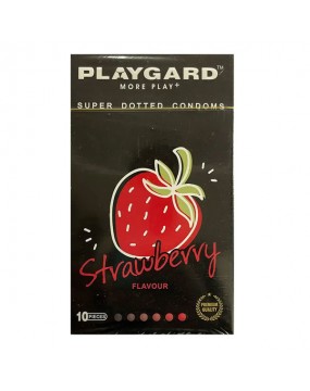 Playgard More Play Super Dotted Condom Strawberry