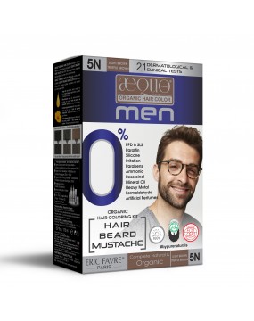 Light Brown Men 5N-KIN Organic Hair Colour-170ml- Derma Certified- AEQUO ORGANIC