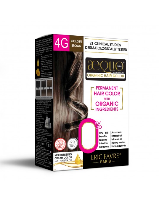 Golden Brown Woman 4G -KIN Organic Hair Colour-170ml- Derma Certified- AEQUO ORGANIC