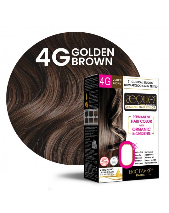 Golden Brown Woman 4G -KIN Organic Hair Colour-170ml- Derma Certified- AEQUO ORGANIC