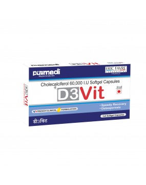 Vitamin D3 Soft Gel Capsules-IMP- 1X4- French Formulation- puremedi-D3VIT 