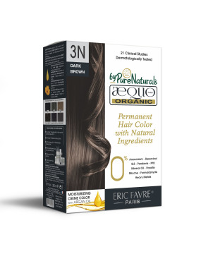 3N Onyx Dark Brown Organic Hair Color Ecocert Certified French Import Kit- 195 ml- AEQUO ORGANIC