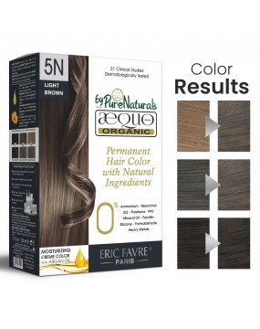 5N Truffle Light Brown Organic Hair Color Ecocert Certified French Import Kit- 195 ml- AEQUO ORGANIC