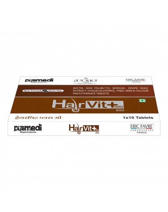 GRO Hair Health Tablets- IMP -1X10- French Formulation- puremedi-HAIRVITPLUS